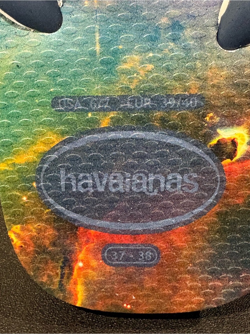 Havaianas Flip Flops Thongs Sandals NASA Kids Youth Size 6Y / 7Y Fast Shipping - Picture 2 of 5